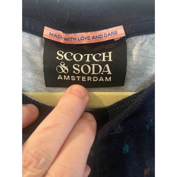 Scotch & Soda Printed Organic Cotton Jersey Crewneck T-Shirt size XL - Picture 4 of 14